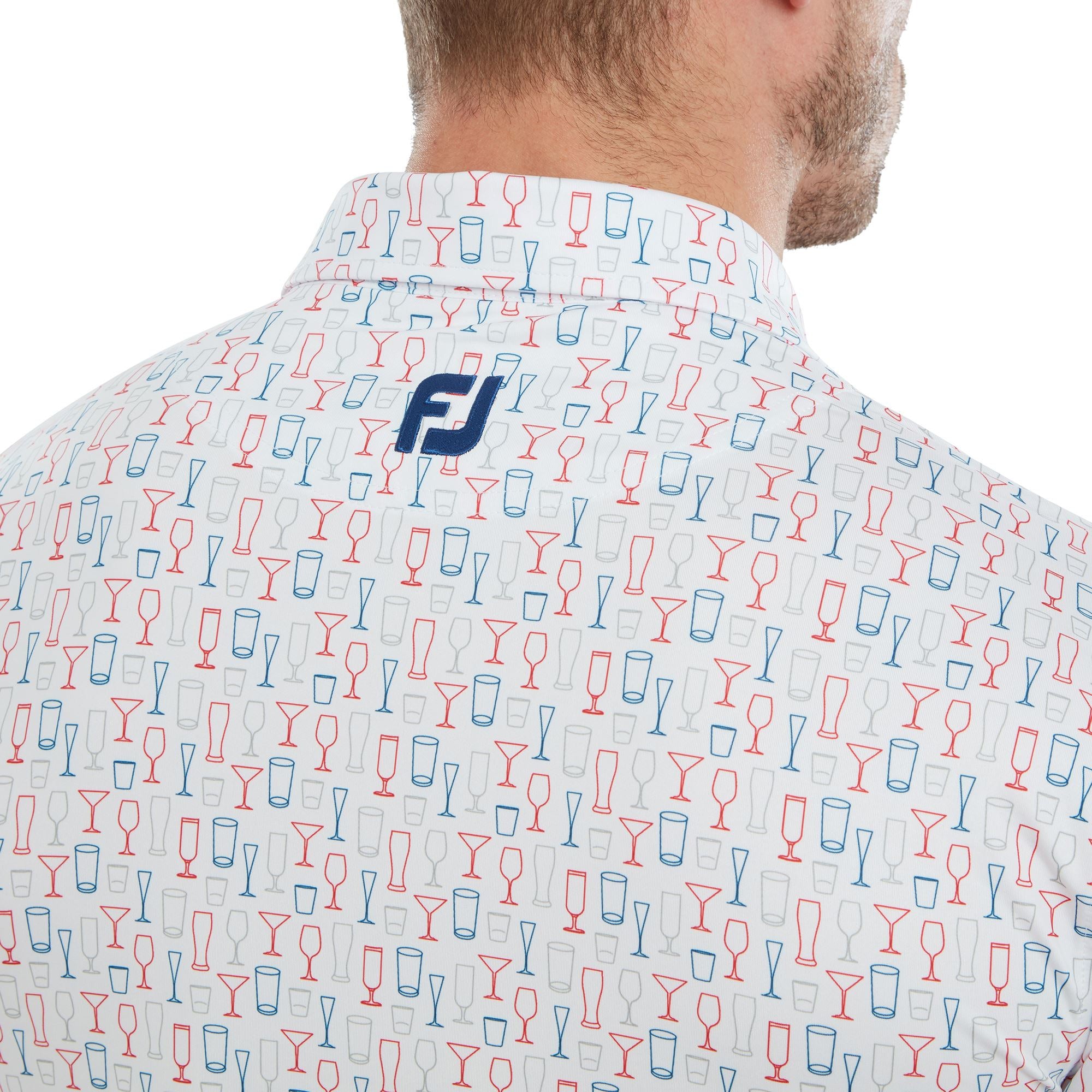 Footjoy Polo Glass Print White