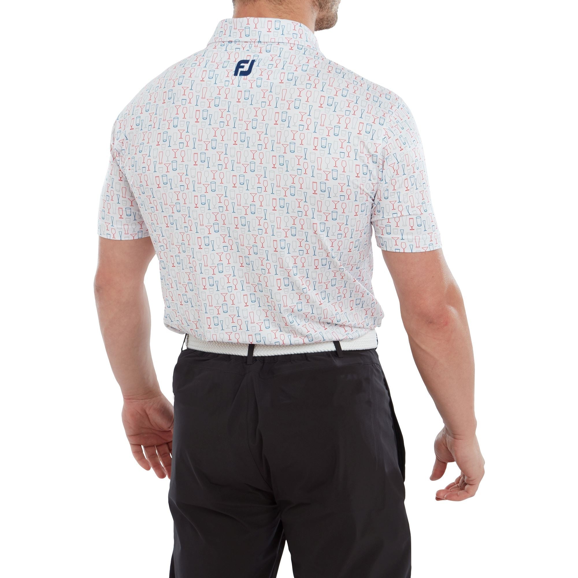 Footjoy Polo Glass Print White