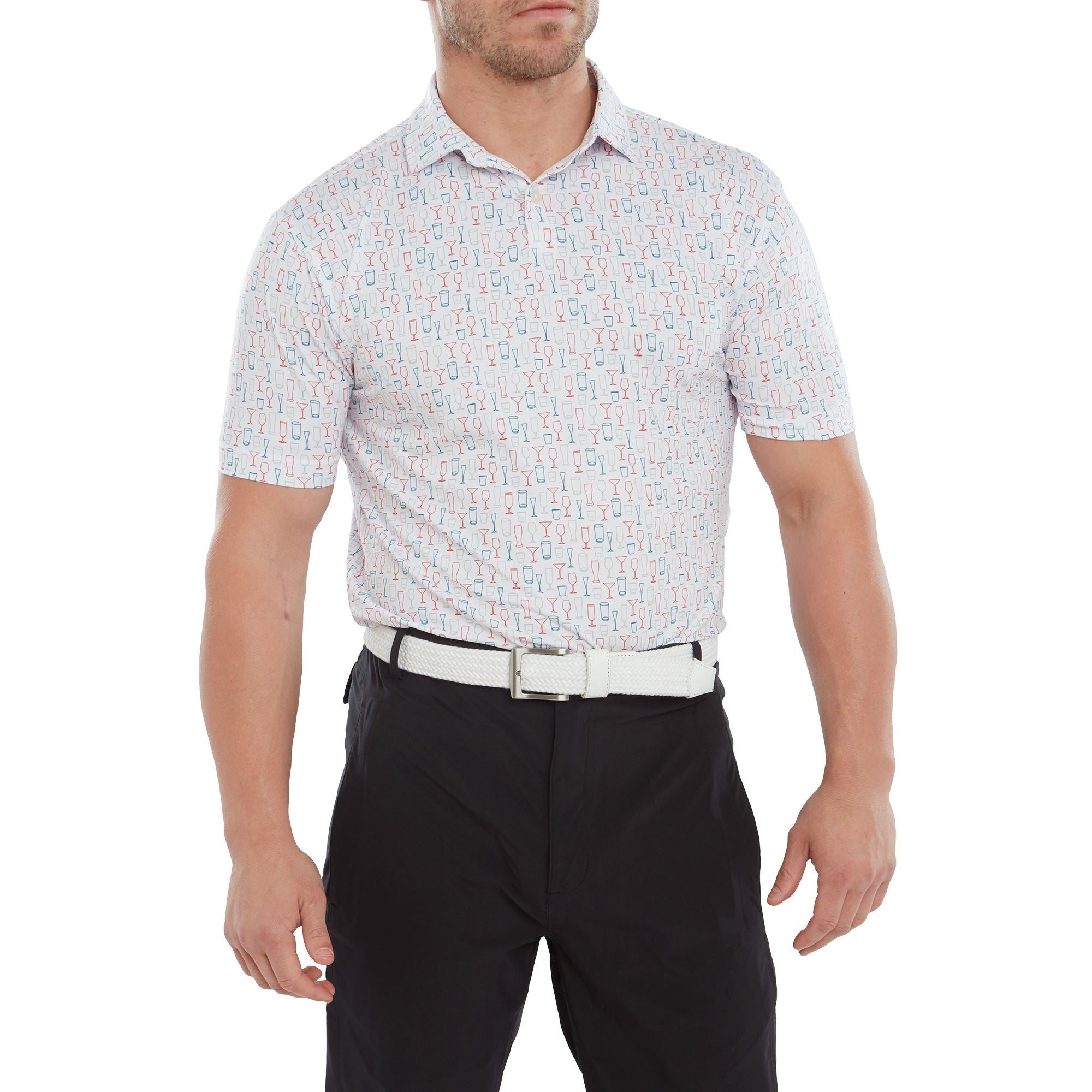 Footjoy Polo Glass Print White
