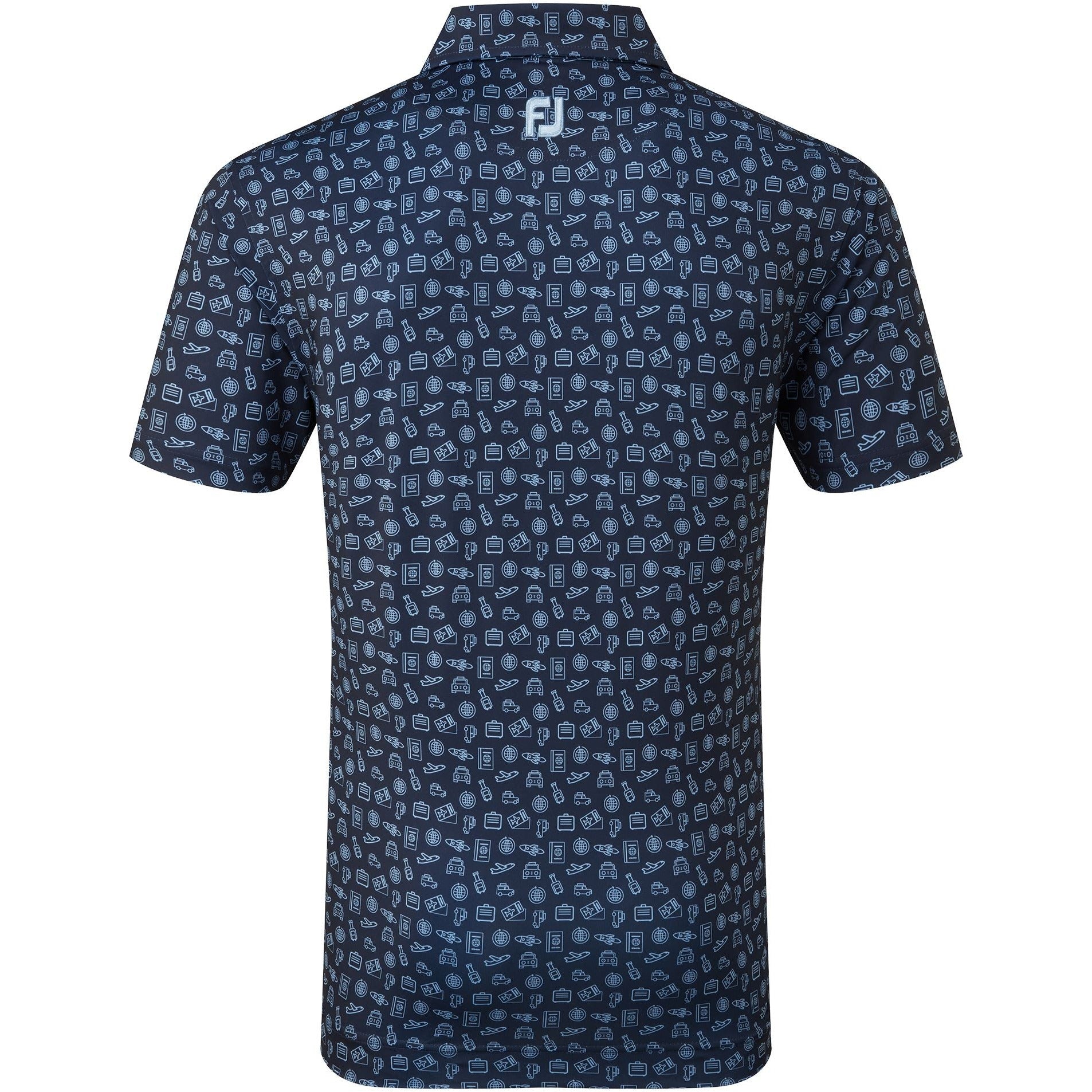 Footjoy Polo Travel Print Navy True Blue