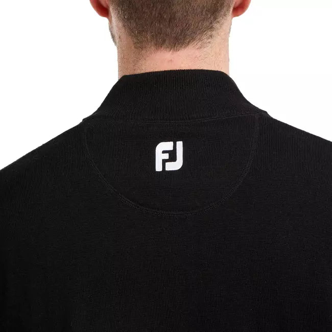 Footjoy 1/2 Zip Pull en laine Membrane noir