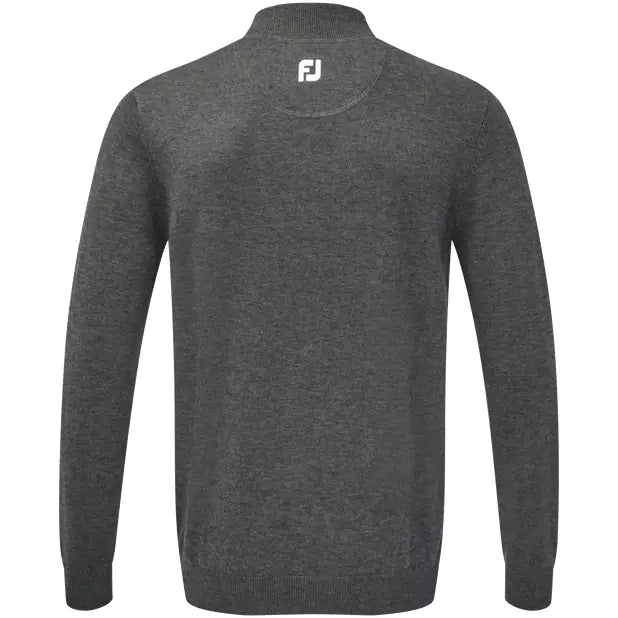Footjoy pull 1/4 Zip Mélange de Laine Gris