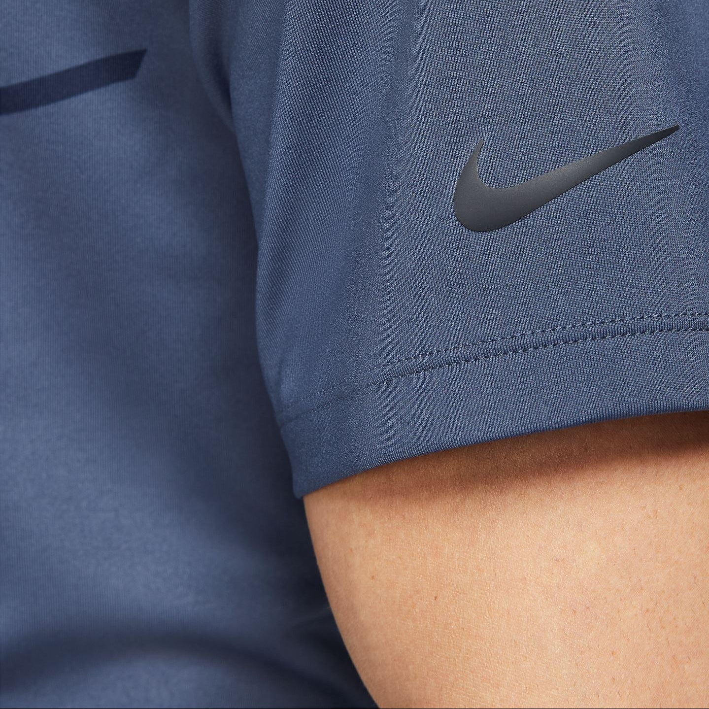 NIKE POLO DRI-FIT Bleu/NOIR