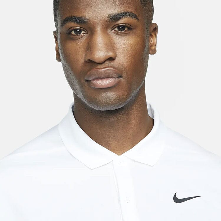 NIKE POLO DRI FIT VICTORY BLANC