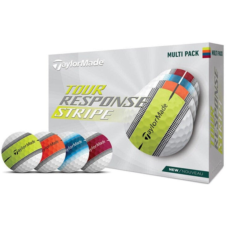 TaylorMade Balles Tour Response STRIPE 2024 Multicolor (boite de 12)