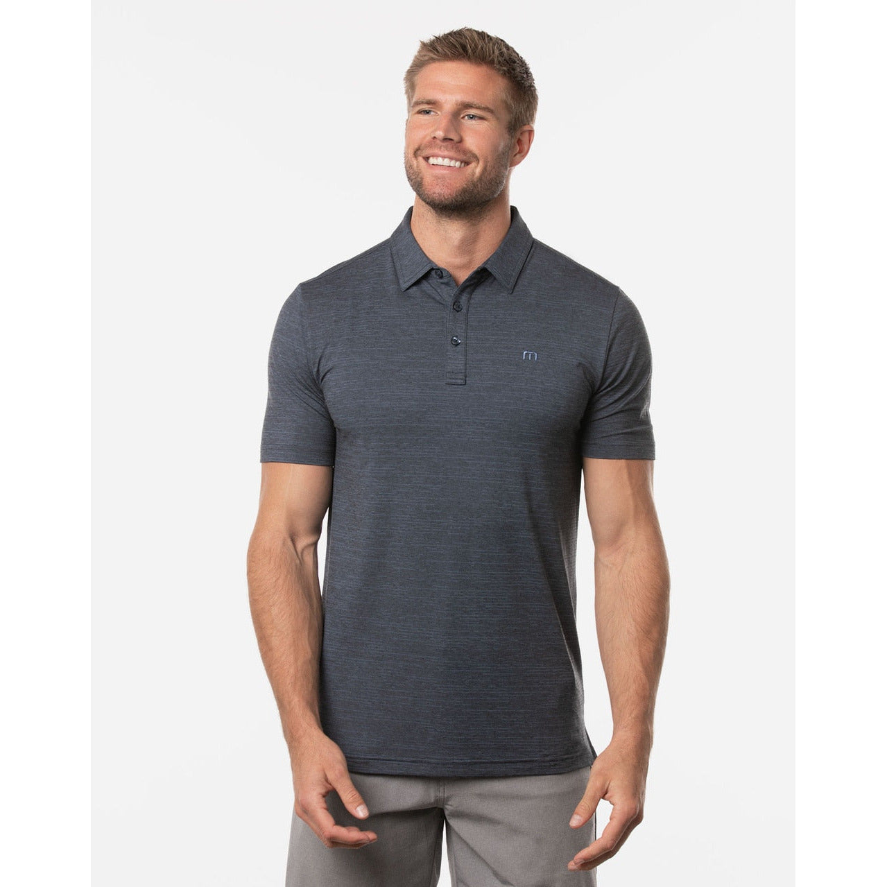 Travis Mathew polo Heater Vintage Indigo Black