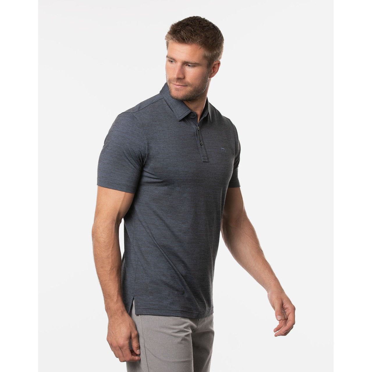Travis Mathew polo Heater Vintage Indigo Black