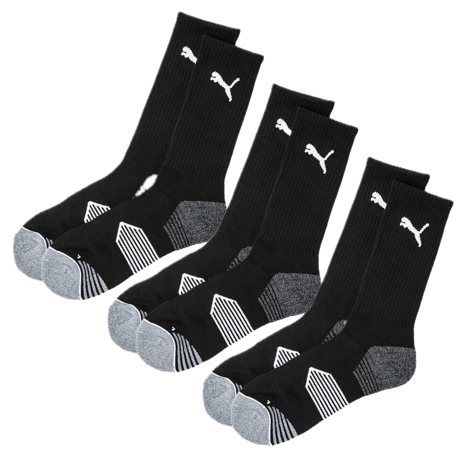 Puma Chaussettes Essential Crew Cut Lot de 3 Noires