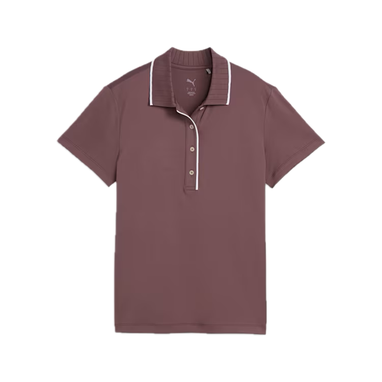 PUMA Polo CLOUDSPUN Bridges Manches Courtes Femme Marron Cacao