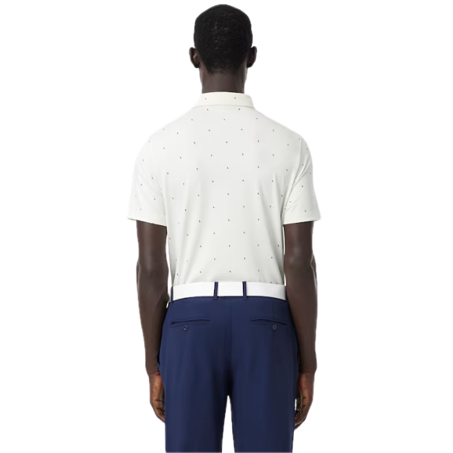 Lacoste Polo Golf regular fit imprimé Blanc Vert
