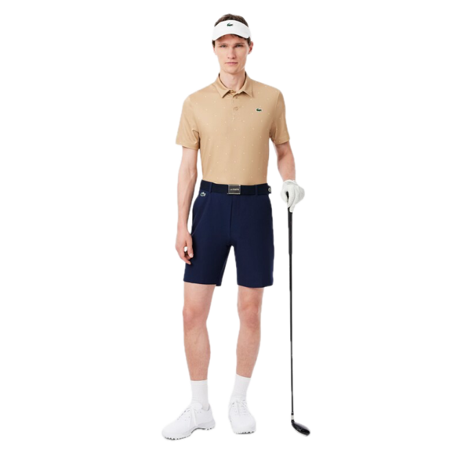Lacoste Polo Golf regular fit imprimé Beige Blanc