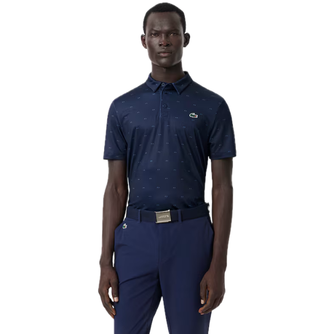 Lacoste Polo Golf regular fit imprimé Bleu Marine / Bleu