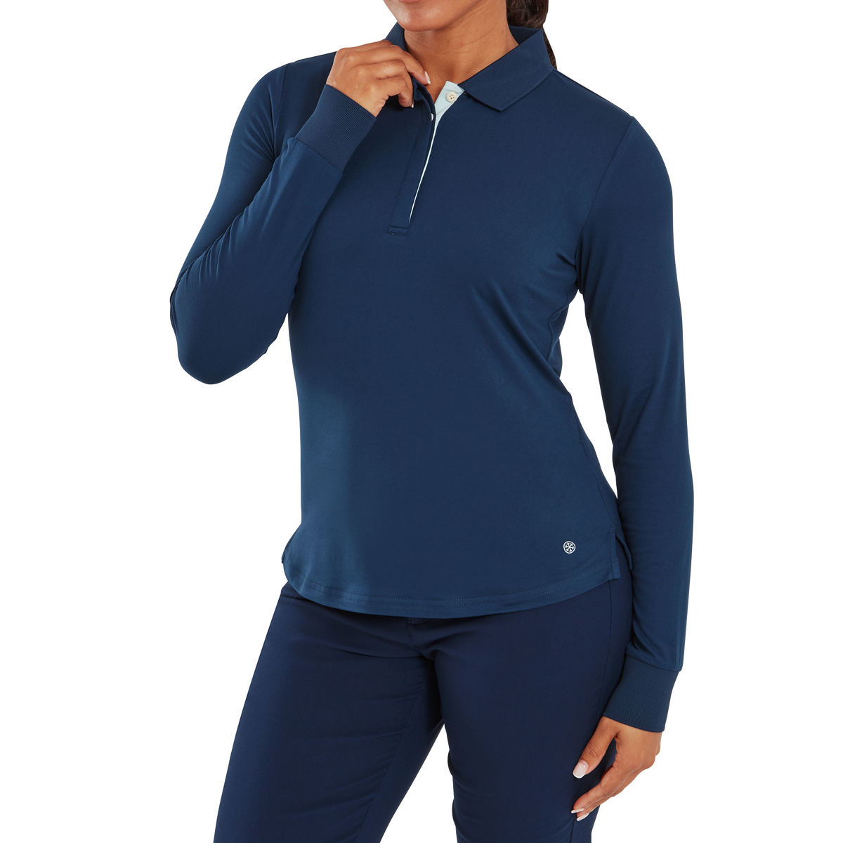 FootJoy Polo Manches Longues ThermoSeries Femme Bleu Marine