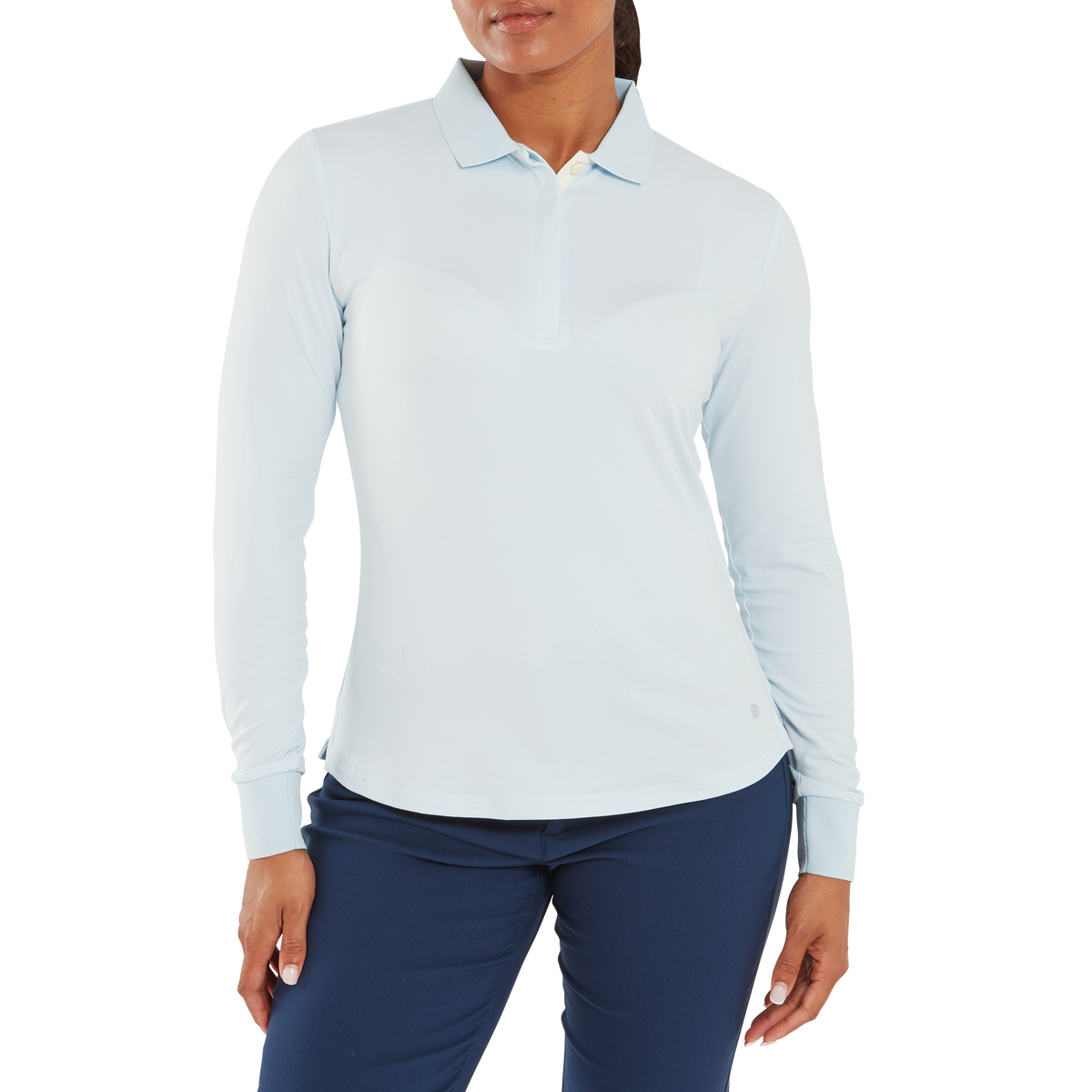FootJoy Polo Manches Longues ThermoSeries Femme Bleu Polaire