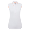 Footjoy Polo Femme sans manche Blanc/Pêche