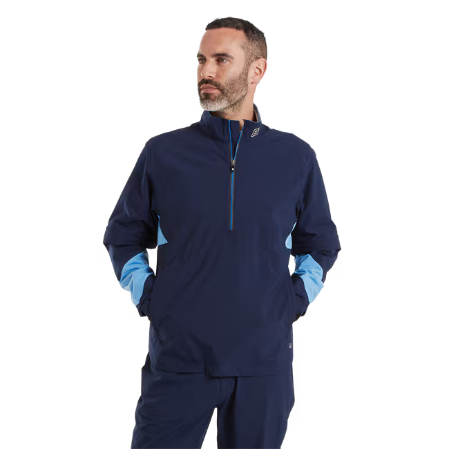 FootJoy Veste déperlante HydroLite X Bleu Marine / Bleu - GolfCenter.fr