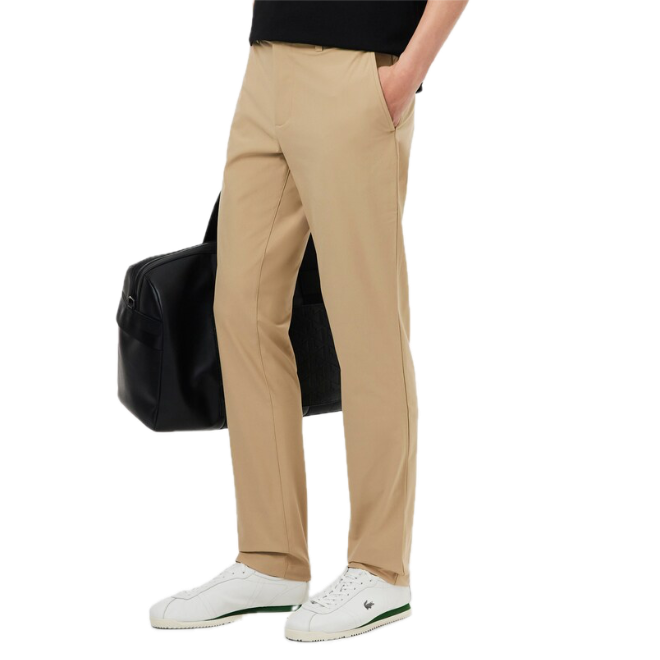 Lacoste Pantalon Commuter slim fit stretch Beige