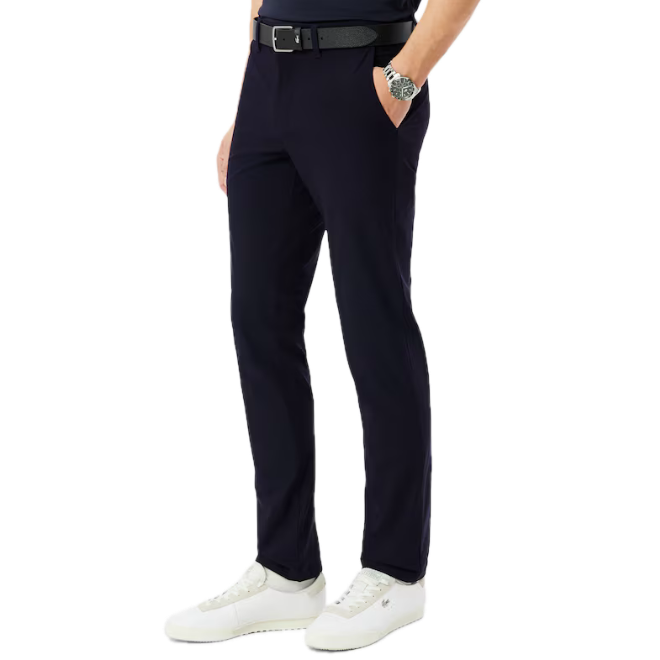 Lacoste Pantalon Commuter slim fit stretch Bleu Marine