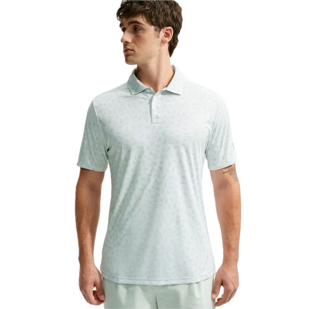Nike Polo Par Dri-FIT Grass Print Blanc