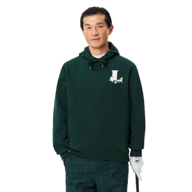 Lacoste Sweatshirt à capuche Golf imprimés graphiques Vert Sinople