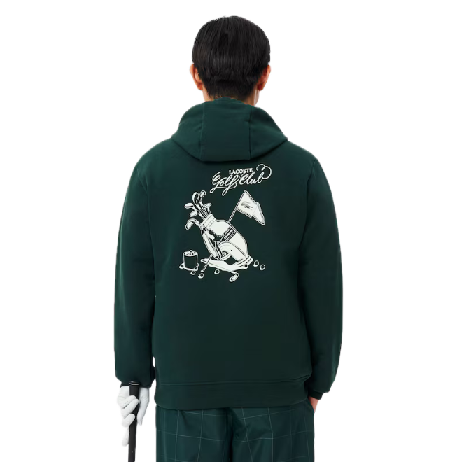 Lacoste Sweatshirt à capuche Golf imprimés graphiques Vert Sinople