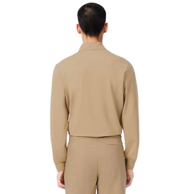 Lacoste Mid-layer Golf col zippé Ultra Dry Beige