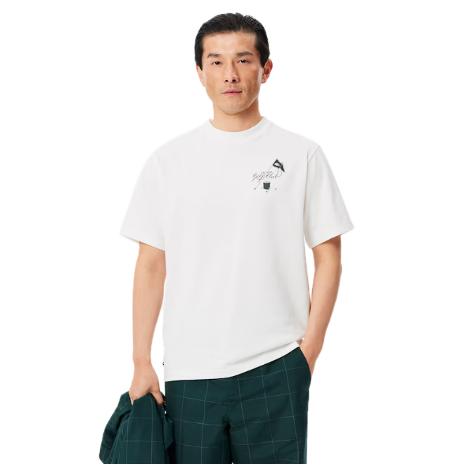 Lacoste T-shirt Golf Ultra Dry imprimés graphiques Blanc