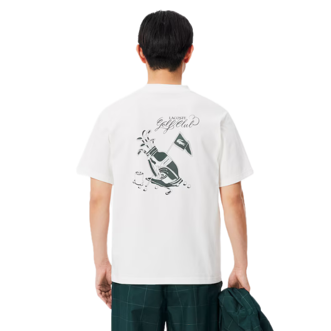 Lacoste T-shirt Golf Ultra Dry imprimés graphiques Blanc