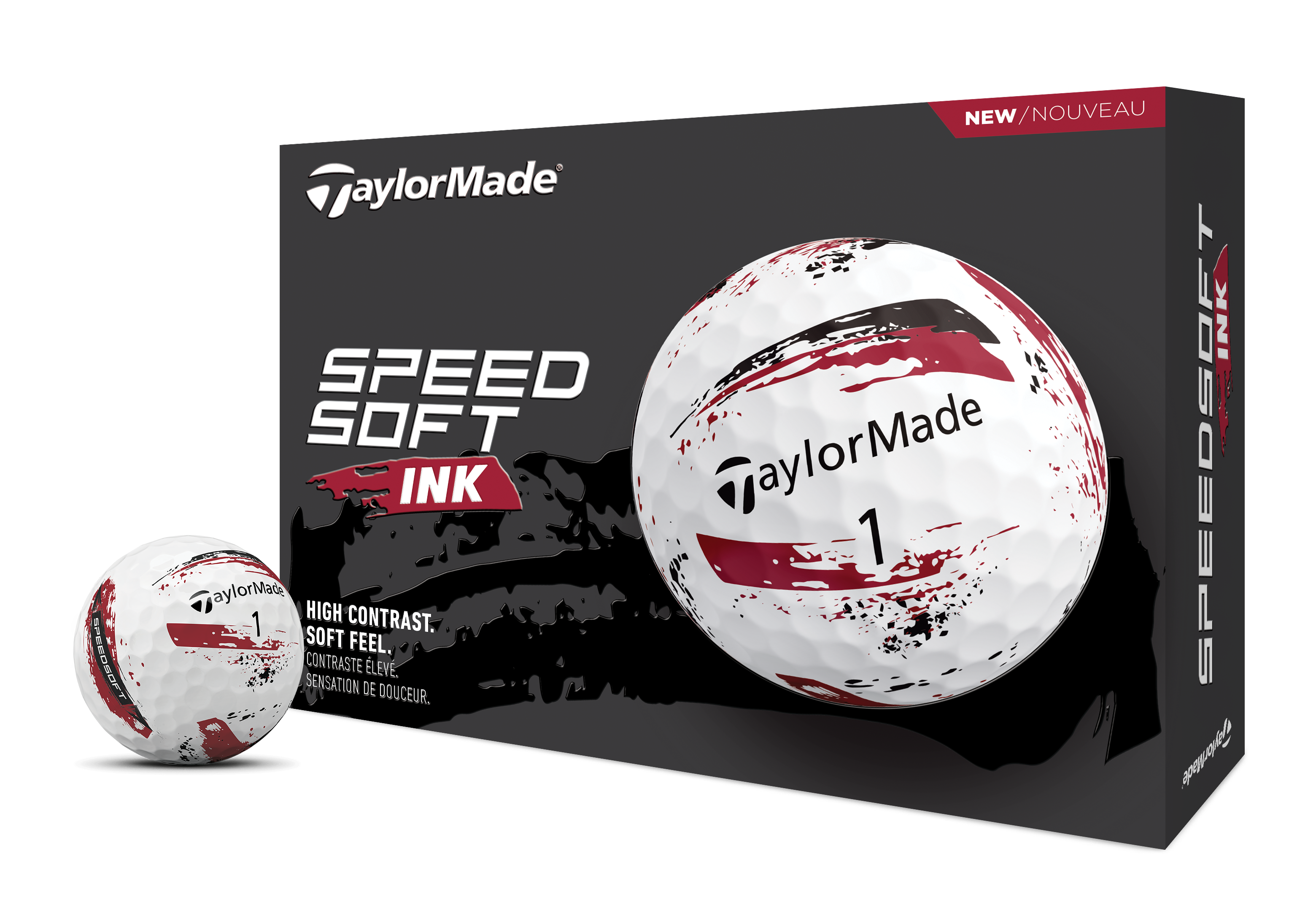 TaylorMade Balles SpeedSoft Ink (Boite de 12)