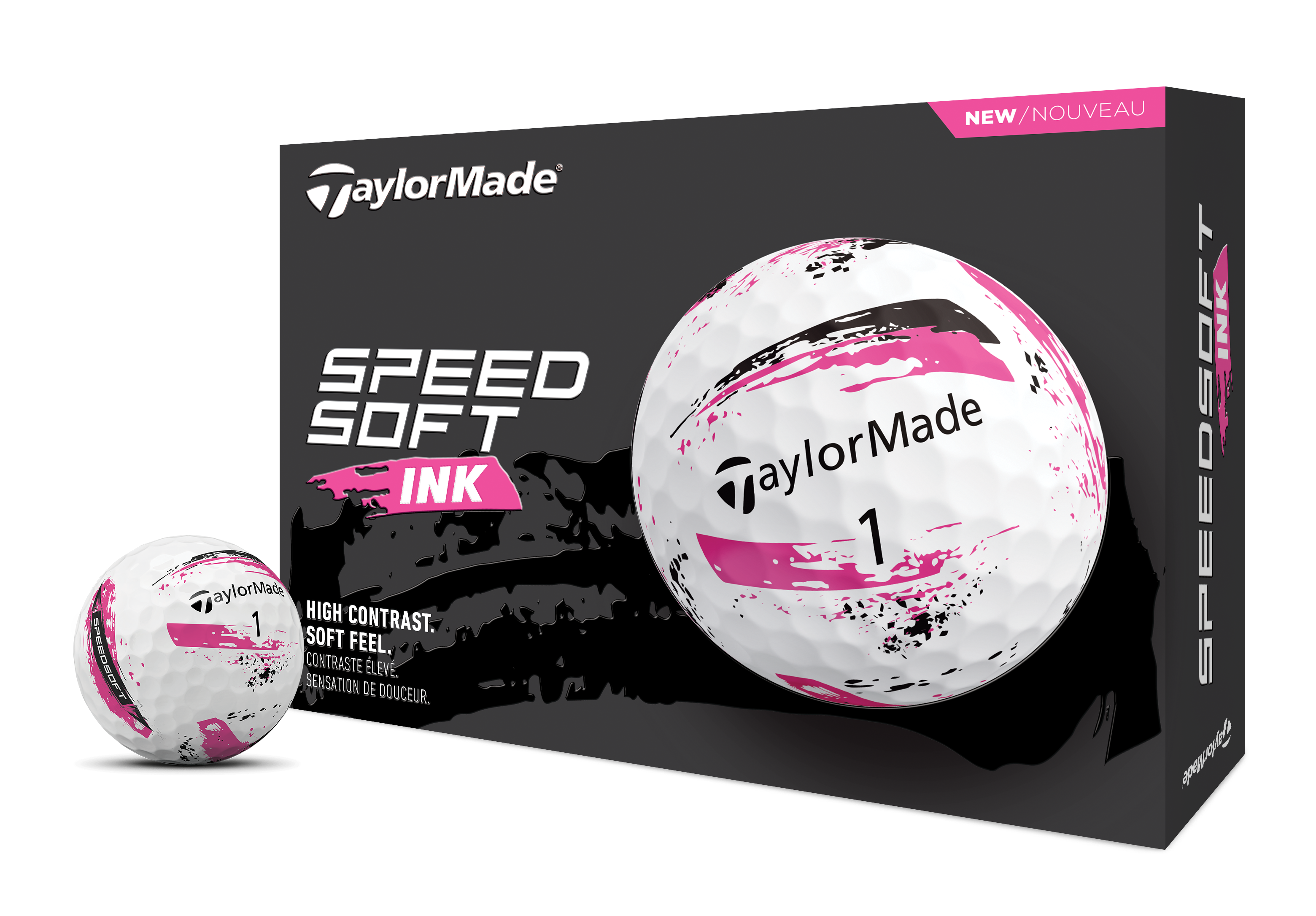 TaylorMade Balles SpeedSoft Ink (Boite de 12)
