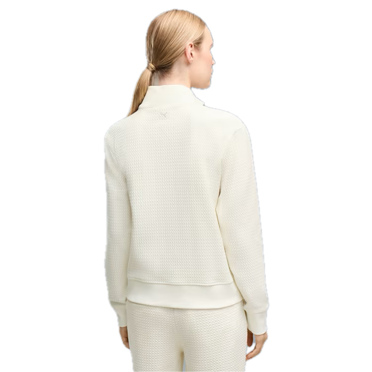 PUMA Veste Demi-Zip Boulder Femme Blanc Cassé