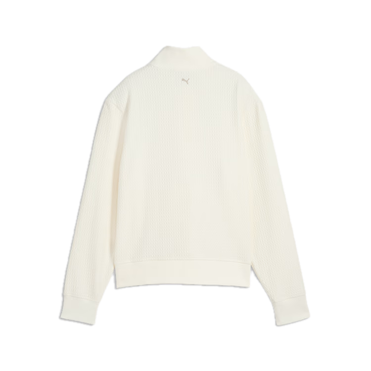 PUMA Veste Demi-Zip Boulder Femme Blanc Cassé