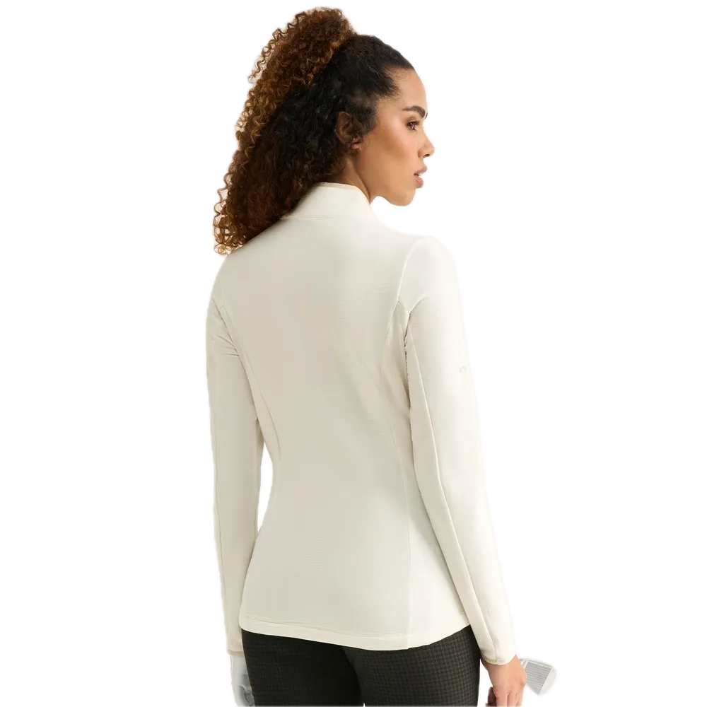 Ping Polaire à col montant zippé Abigale Femme Blanc Cassé