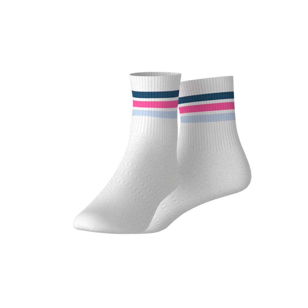 Adidas Chaussettes Mi-Mollet 3 bandes Rose/Bleu/Blanc