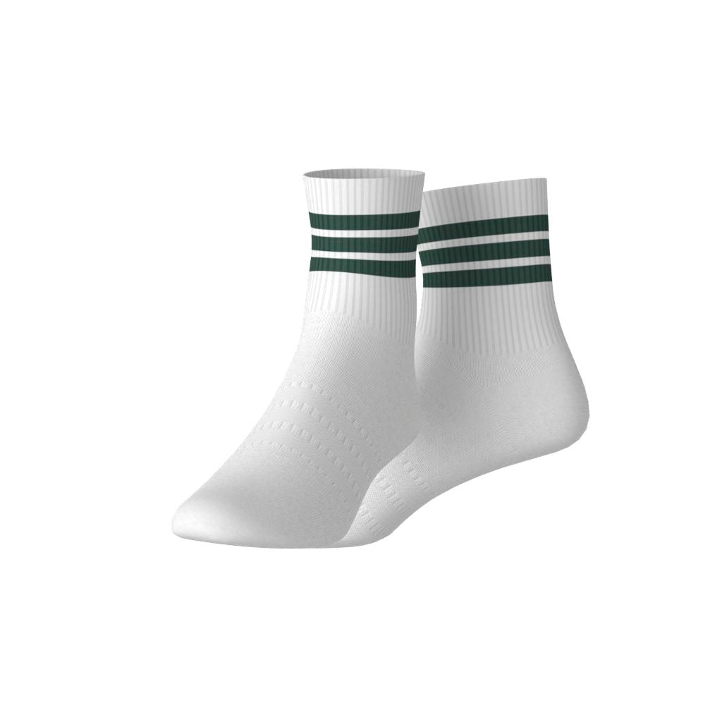 Adidas Chaussettes Mi-Mollet 3 bandes Vert/Blanc