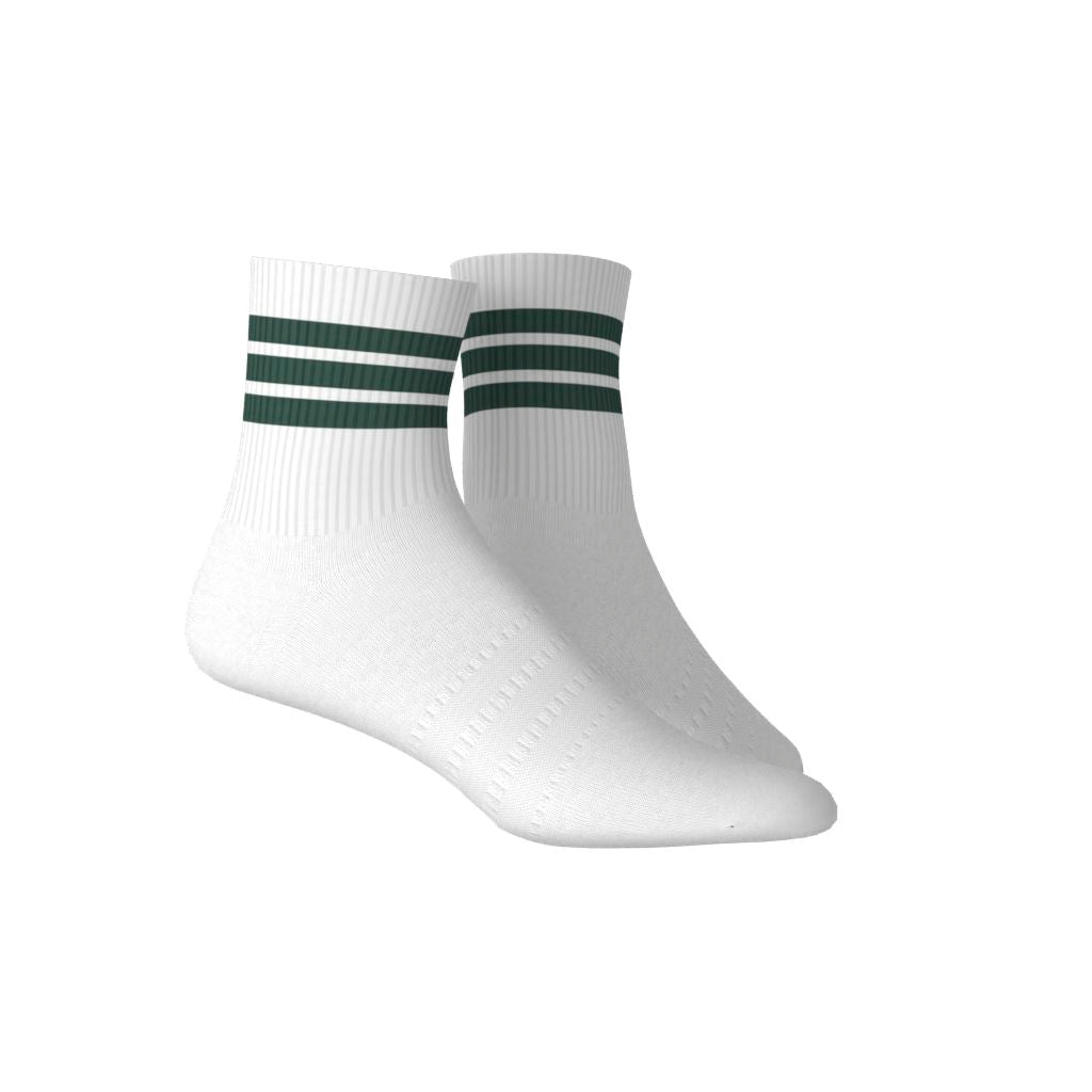Adidas Chaussettes Mi-Mollet 3 bandes Vert/Blanc
