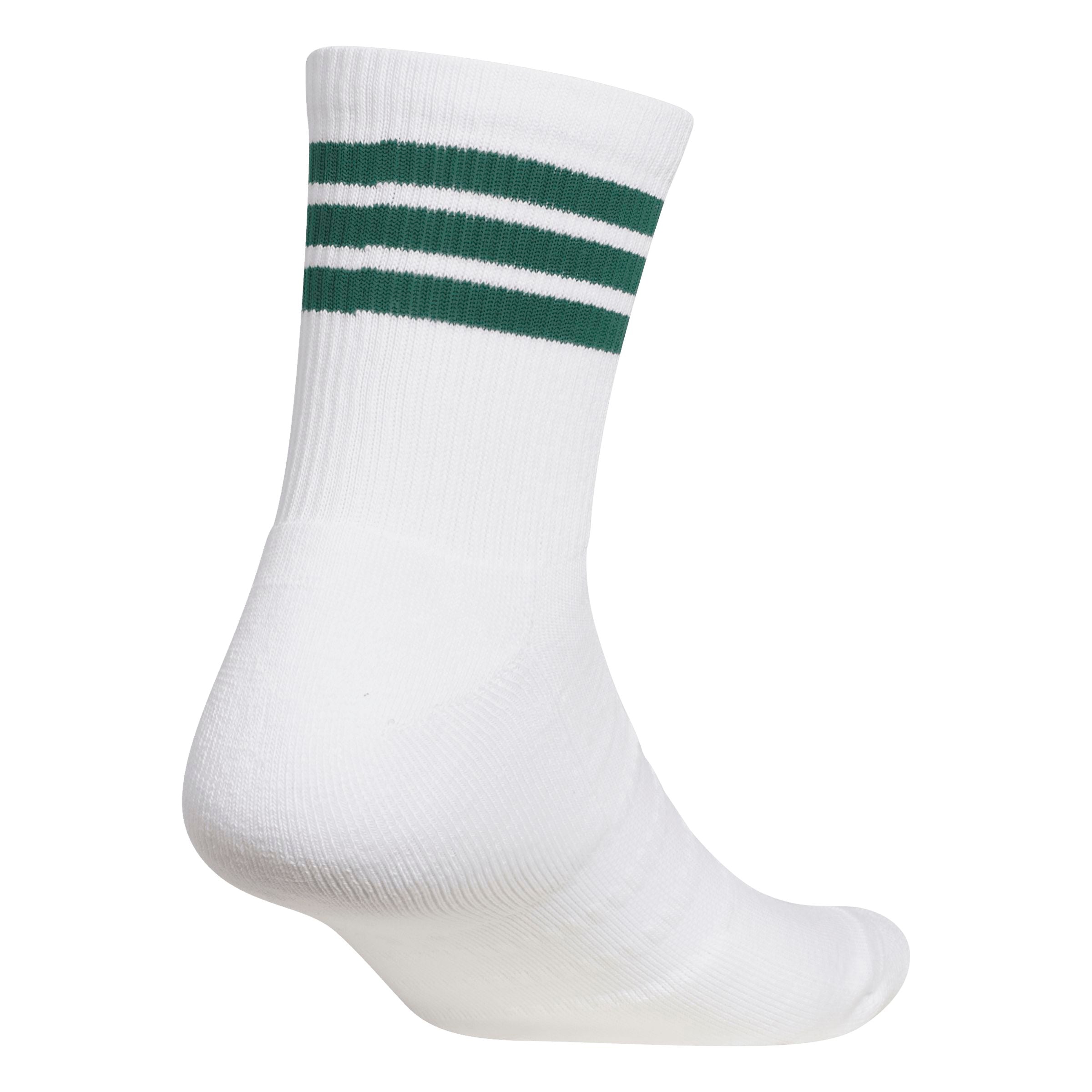 Adidas Chaussettes Mi-Mollet 3 bandes Vert/Blanc