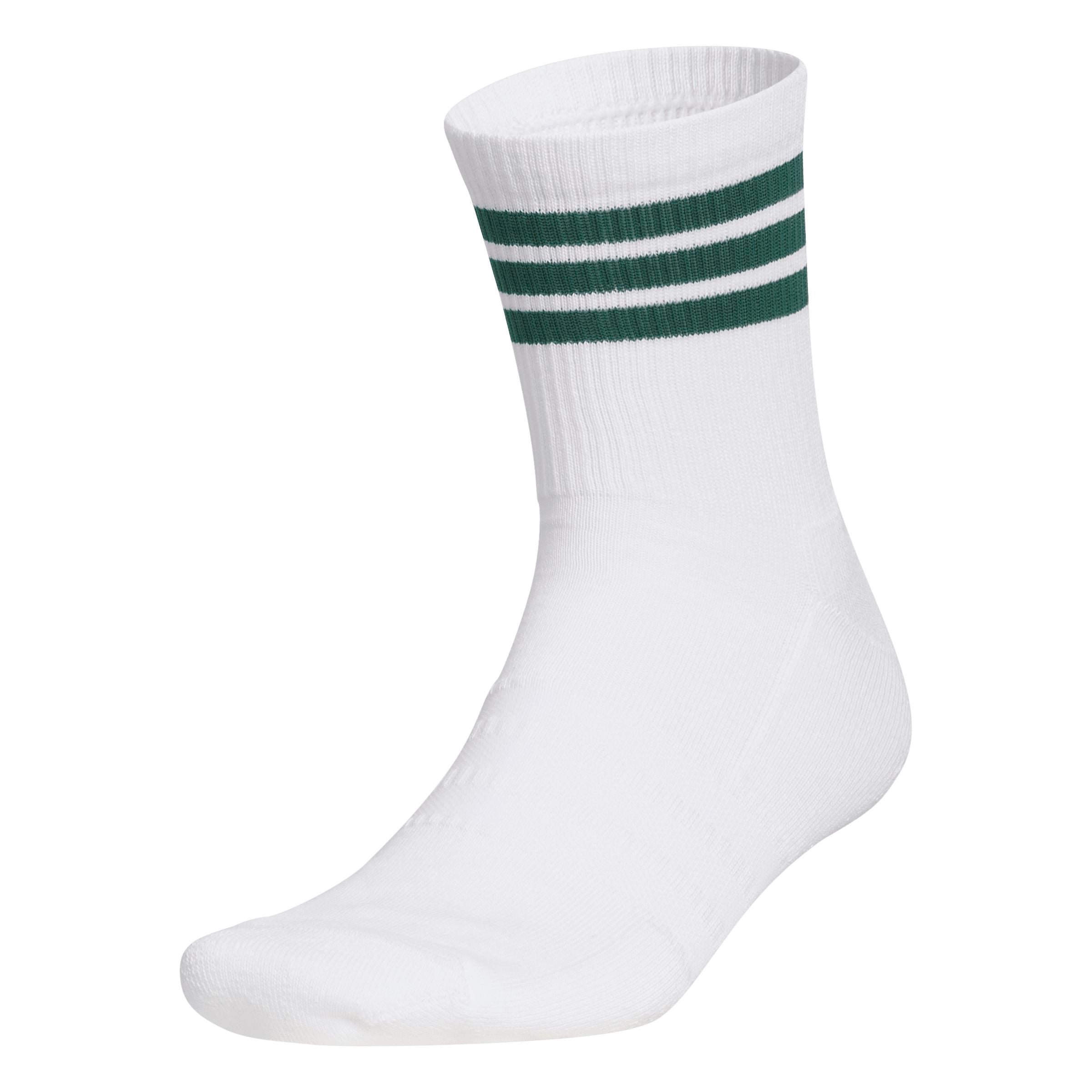 Adidas Chaussettes Mi-Mollet 3 bandes Vert/Blanc
