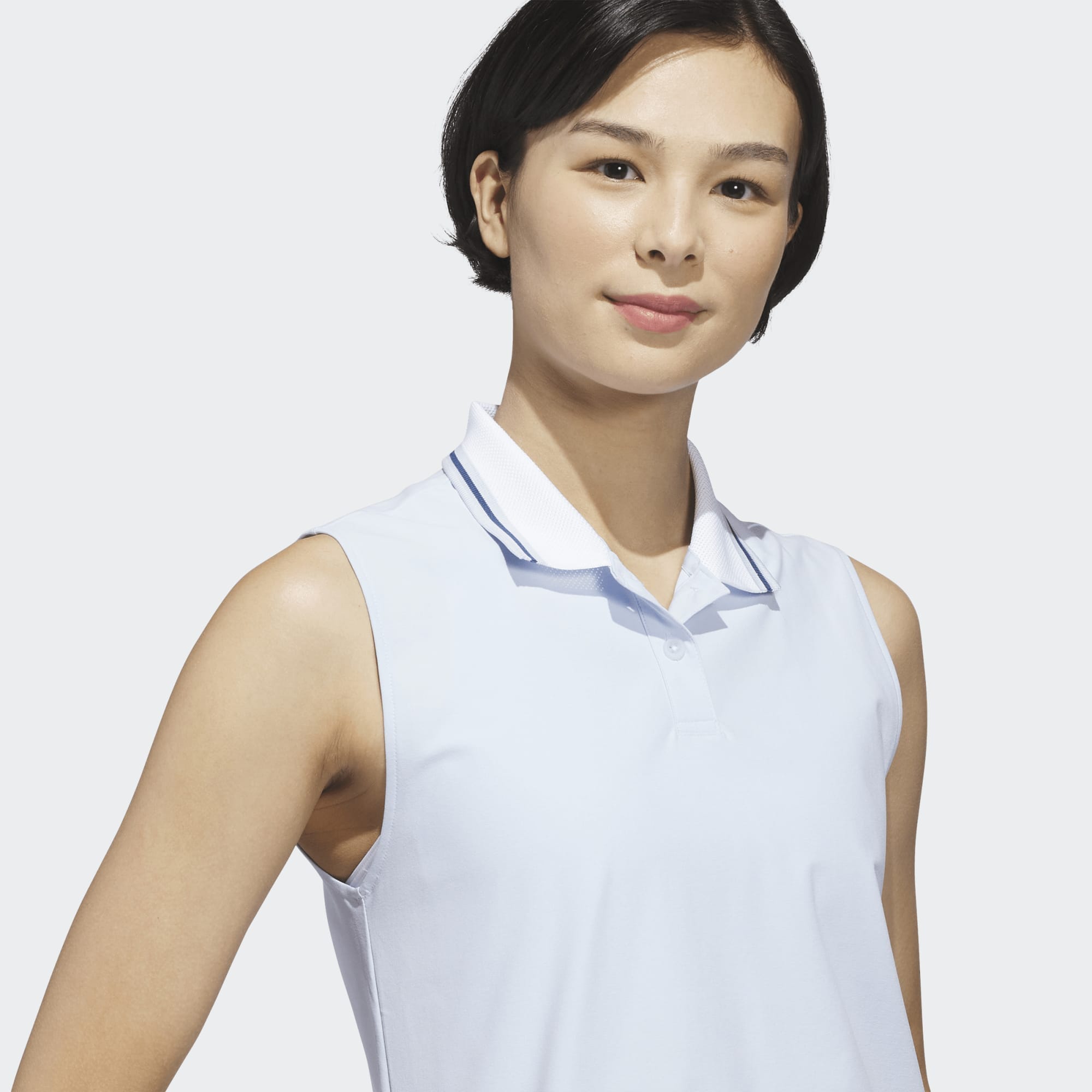 Adidas Polo de golf sans manches TWISTKNIT Bleu Ciel