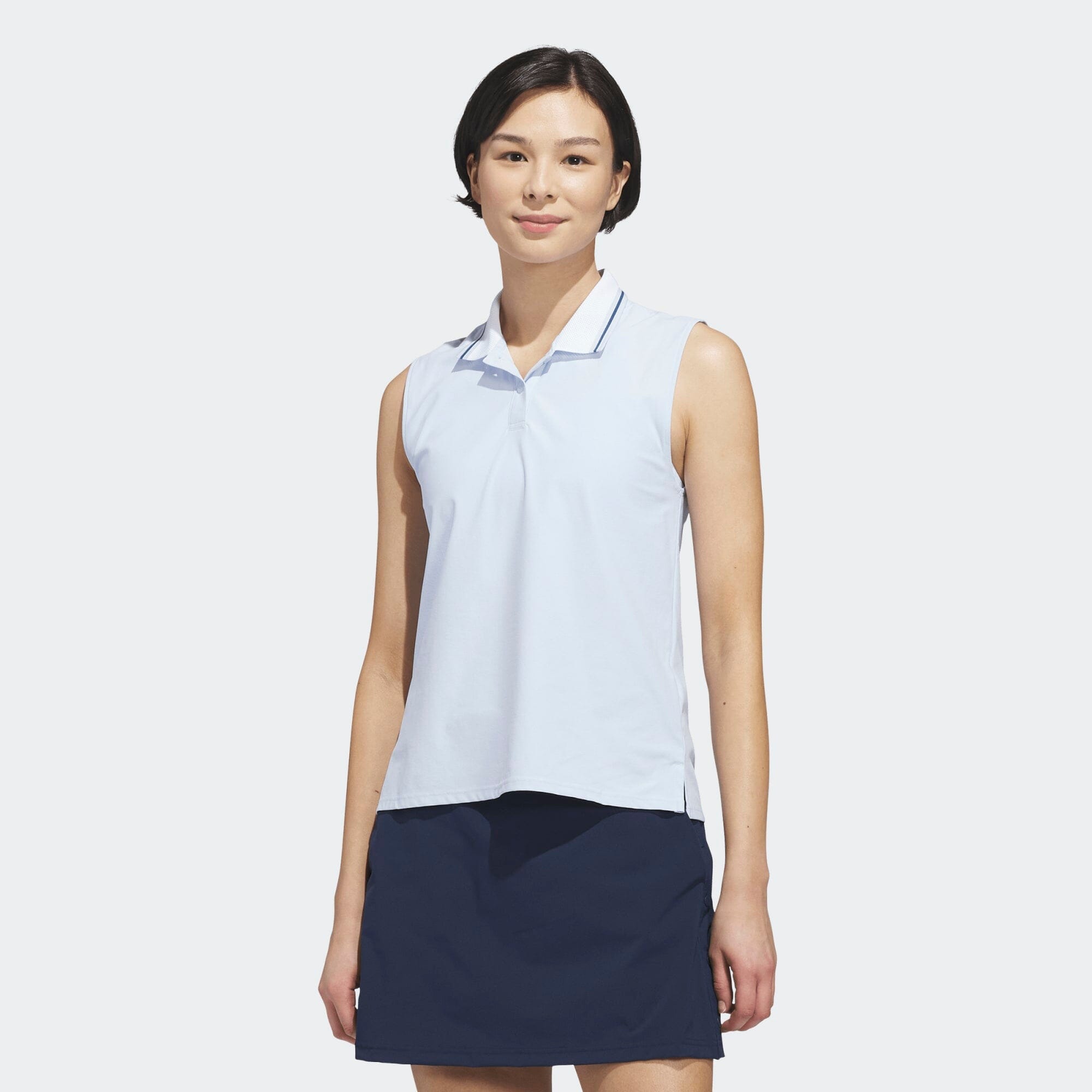 Adidas Polo de golf sans manches TWISTKNIT Bleu Ciel