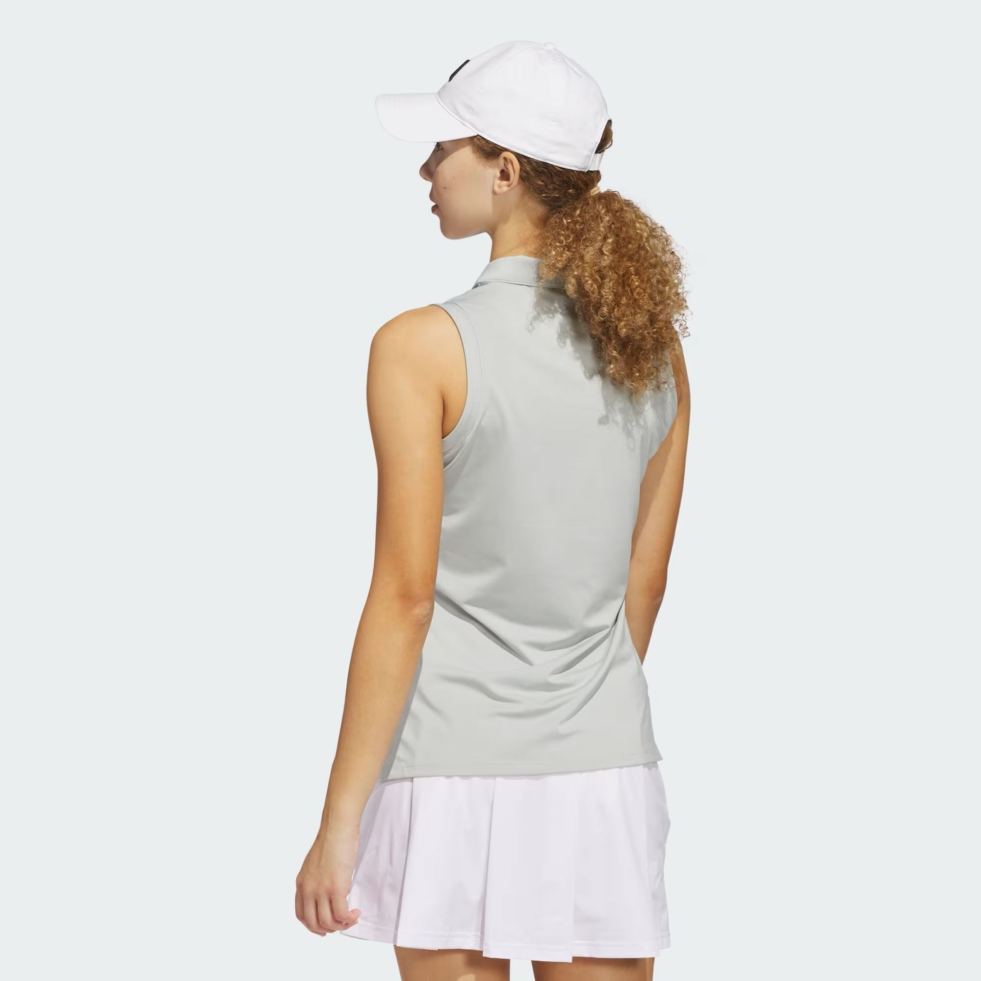 Adidas polo femme ultimate solid sans manche wonder silver