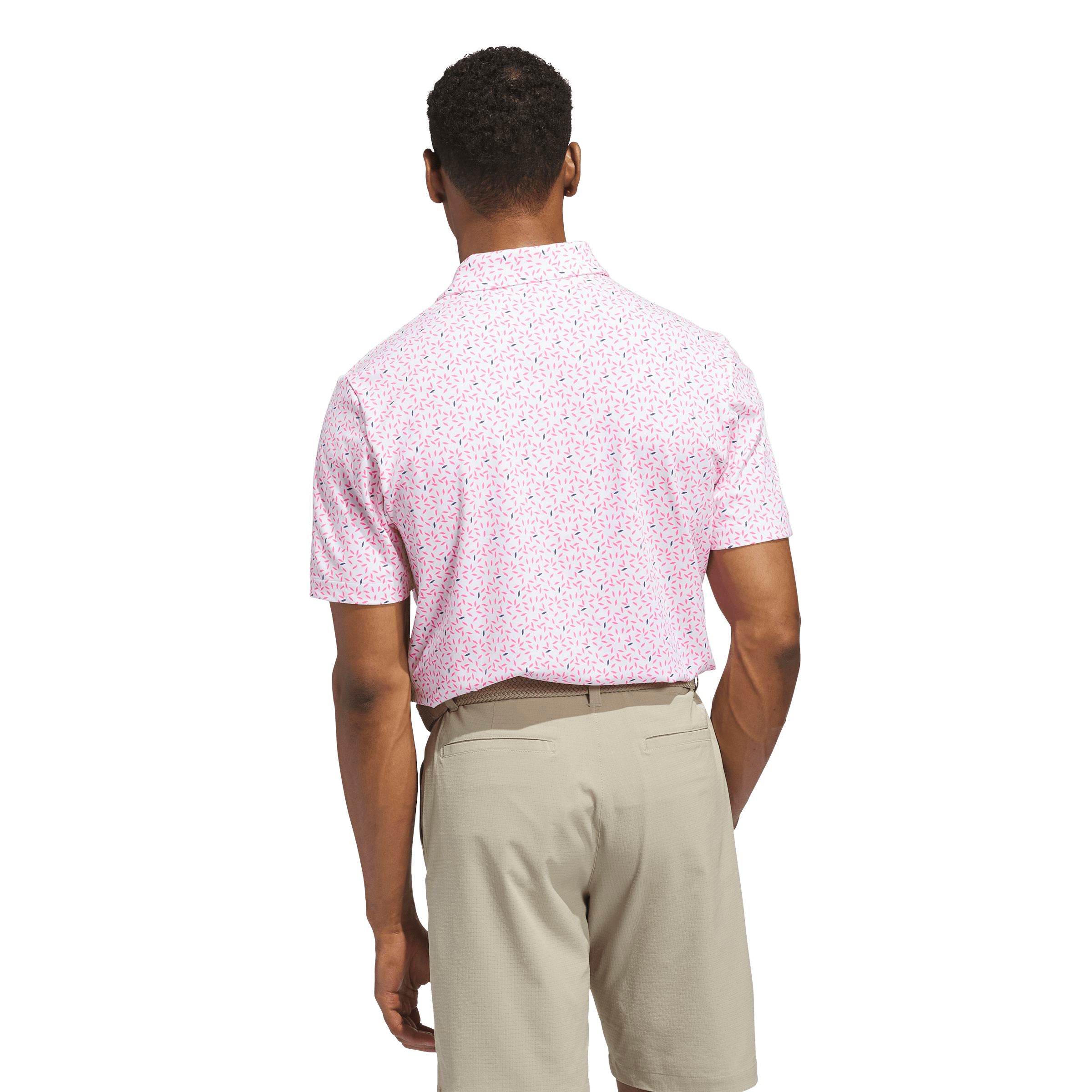 Adidas Polo Imprimé Doux ULTIMATE365+ Rose/Blanc