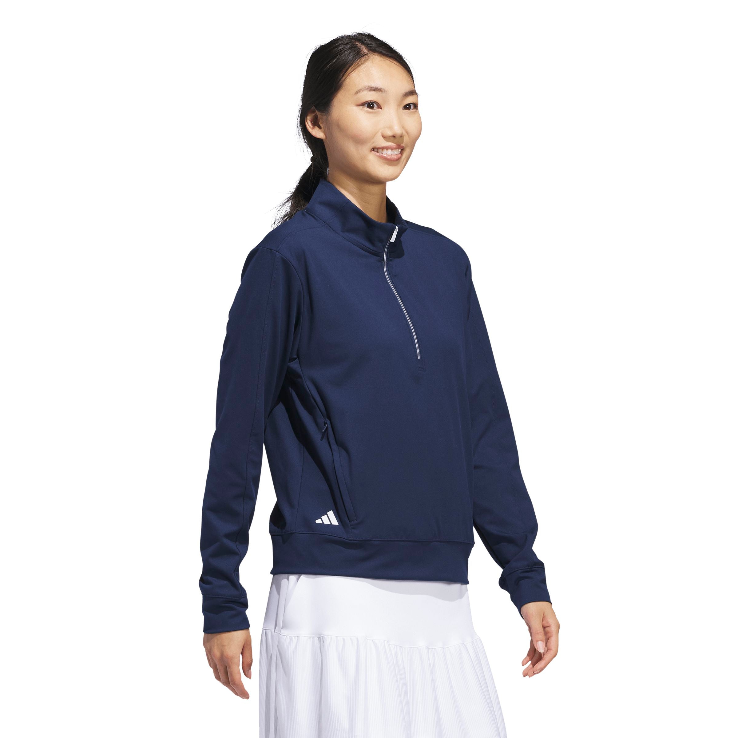 Adidas Pull Femme 1/4 Zip UTL C Bleu Marine