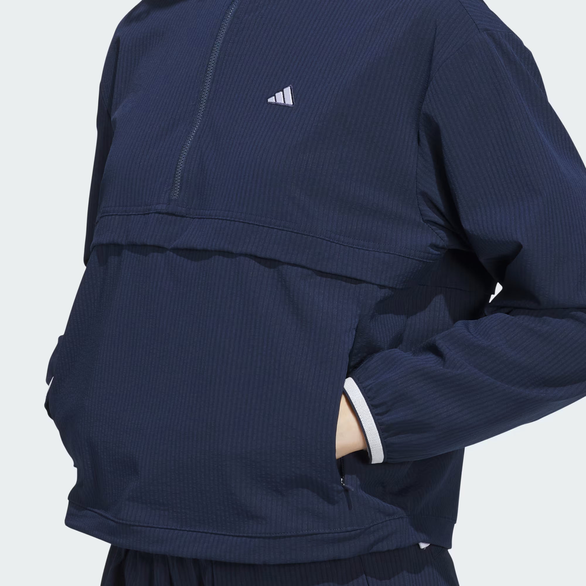 adidas Veste Golf Femme Demi-Zip Collegiate Bleu Marine