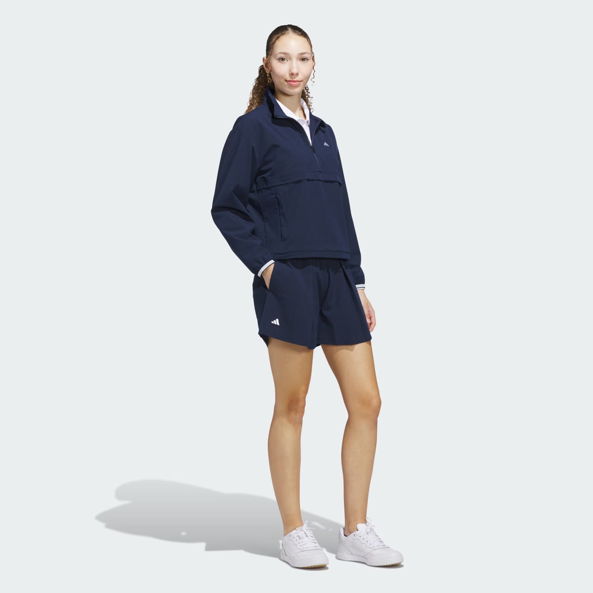 adidas Veste Golf Femme Demi-Zip Collegiate Bleu Marine
