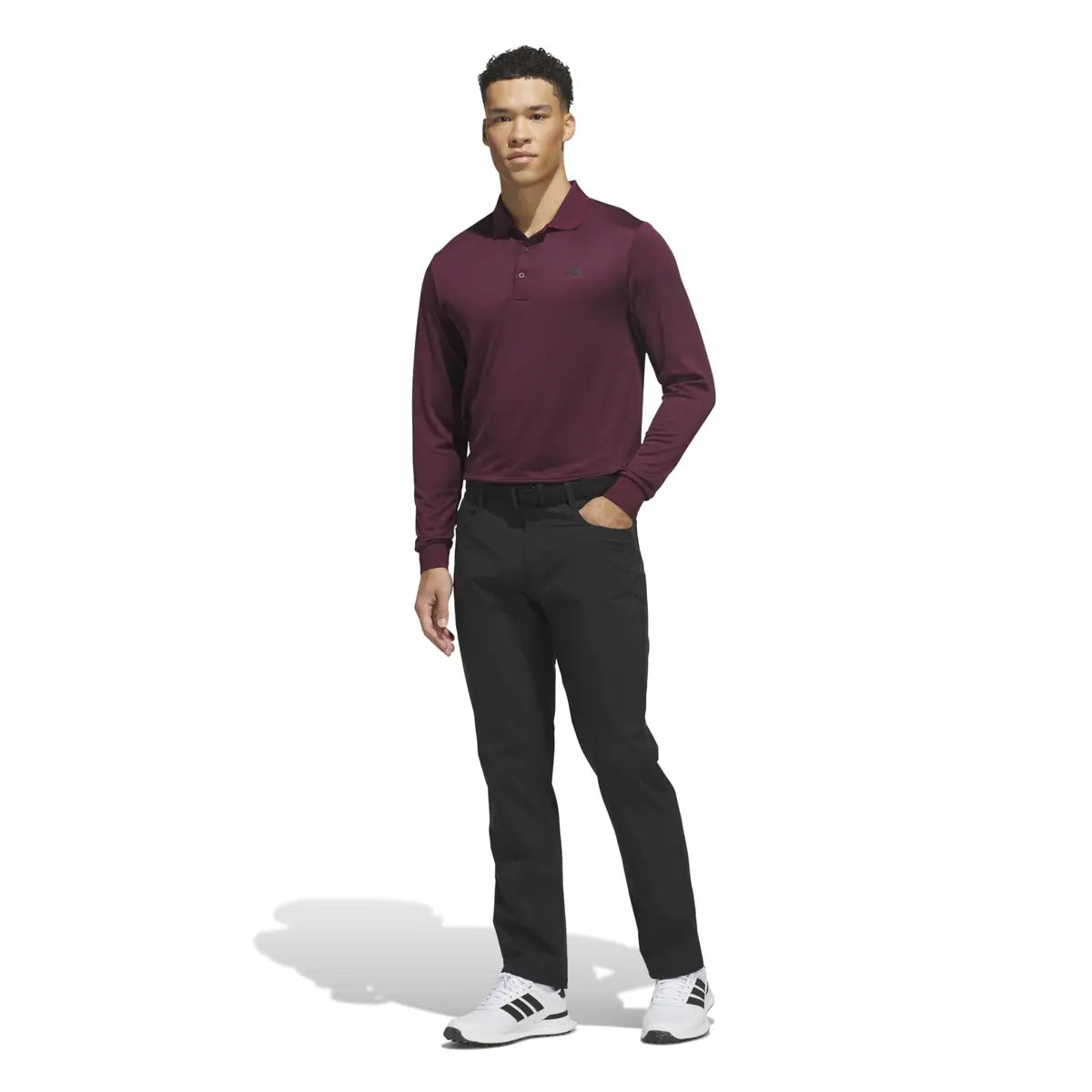 Adidas Polo Manches Longues Ultimate365 Maroon
