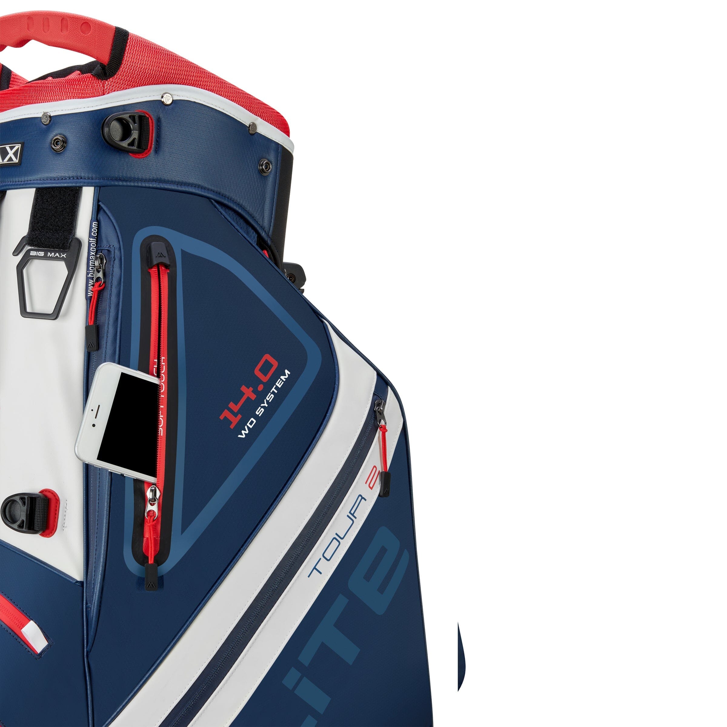 Big Max sac trépied Dri Lite Hybrid Tour 2 Bleu Blanc Rouge