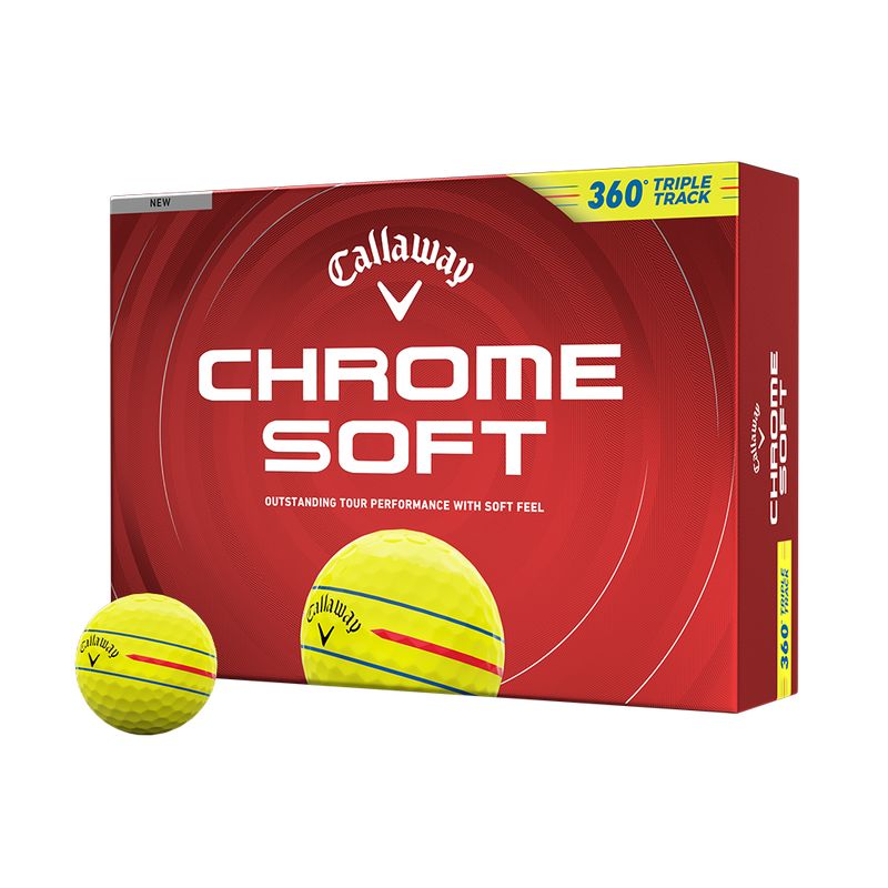 Callaway Balles Chrome Soft 360 Triple Track jaune 2026 (boite de 12)