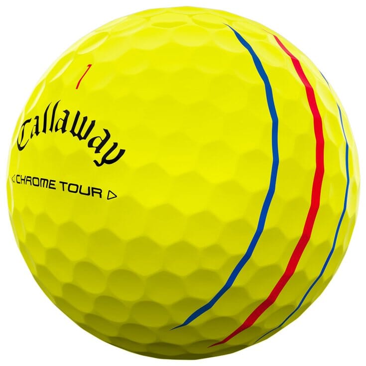 Callaway Balles Chrome Tour triple track 360 2024 Jaune