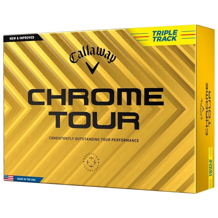 Callaway Balles Chrome Tour triple track 360 2024 Jaune